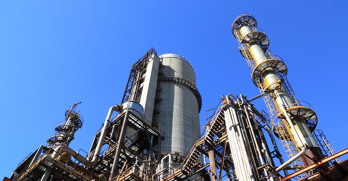 Factory against Blue Sky