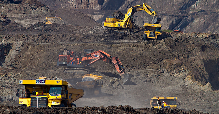 heavy equipment on excavation site